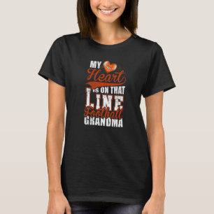 Mijn Hart Linemen Voetbal Oma Nana Dames   T-shirt