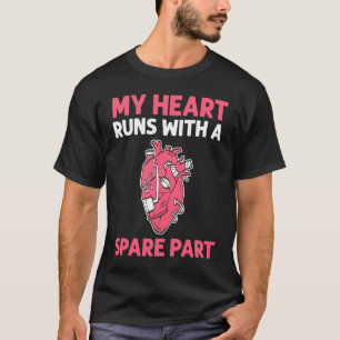 Mijn hart loopt met een reserveonderdeel open hart t-shirt