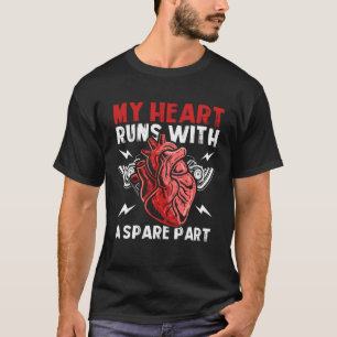 Mijn hart loopt met een reserveonderdeel open hart t-shirt