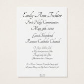 Mijn hart neemt je gebed Kaarten waar Visitekaartje (Achterkant)