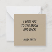 Mijn Hart  Notitiekaartje (Achterkant)