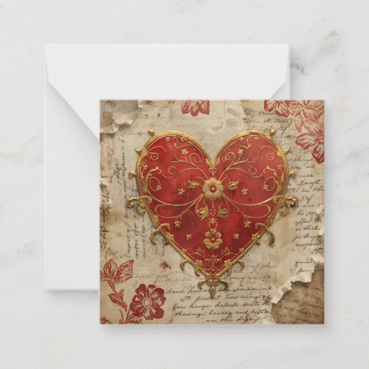 Mijn hart  notitiekaartje (Voorkant)