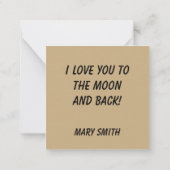 Mijn hart  notitiekaartje (Achterkant)