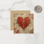 Mijn hart  notitiekaartje (Voorkant / Achterkant in situ)