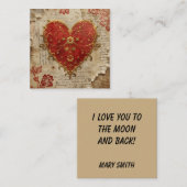 Mijn hart  notitiekaartje (Voorkant / Achterkant)