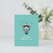 "Mijn hart piept voor jou" verkuilt Briefkaart (Staand voorkant)