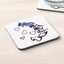 Mijn hart plastic Onderzetters loskoppelen