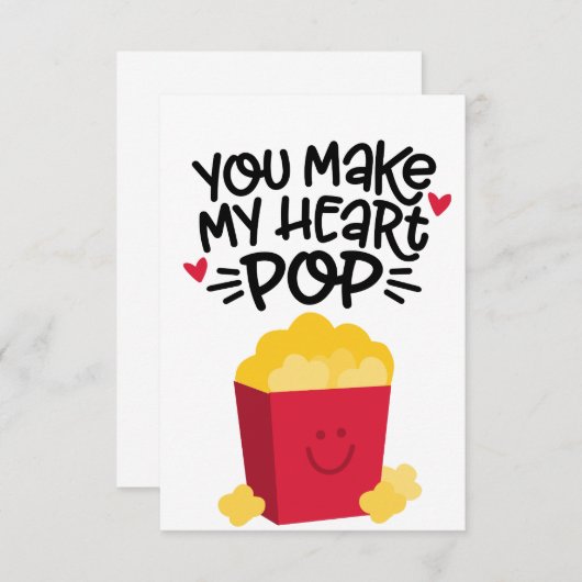 Mijn hart POP Kaart (Voorkant / Achterkant)