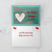 MIJN HART (& REST VAN MIJN LICHAAM) IS VAN **JOU** FEESTDAGEN KAART (Binnen)