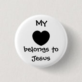 Mijn hart ronde button 3,2 cm (Voorkant)