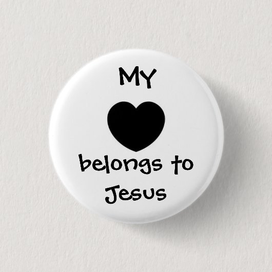 Mijn hart ronde button 3,2 cm (Voorkant)