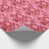 'Mijn hart' Roze en rode opbergpapier Cadeaupapier (Hoek)