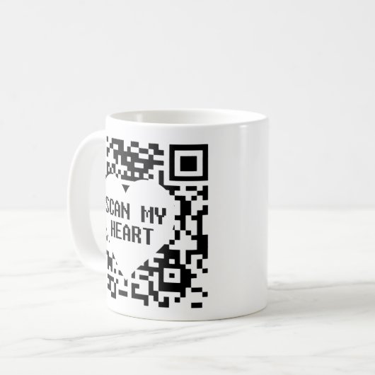 Mijn hart scannen koffiemok (Voorkant links)