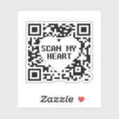 Mijn hart scannen sticker (Vel)