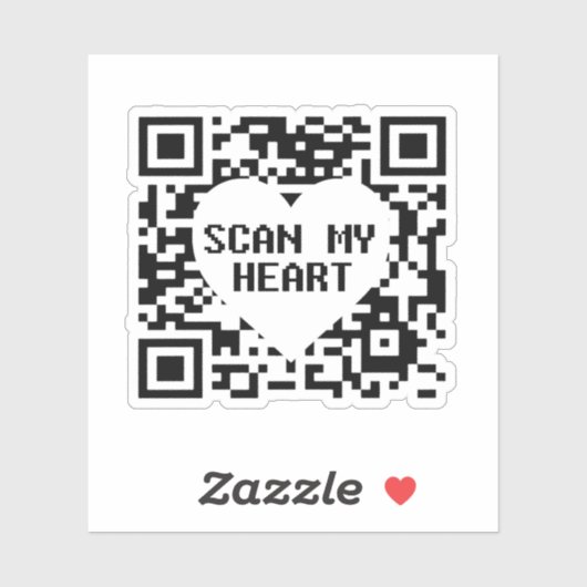 Mijn hart scannen sticker (Vel)