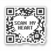 Mijn hart scannen sticker (Voorkant)