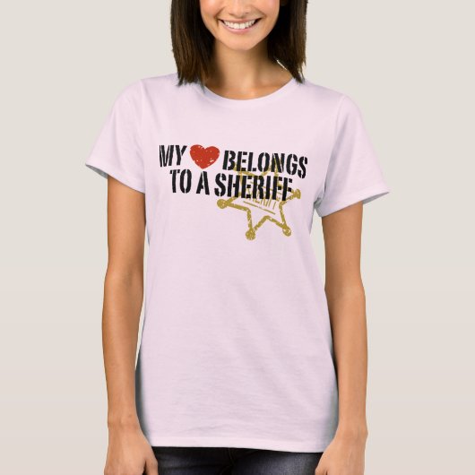 Mijn hart Sheriff T-shirt (Voorkant)