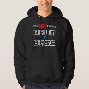 Mijn hart slaat drum in de tas hoodie