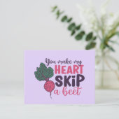 Mijn hart slaat een biet om de grappige Valentijns Briefkaart (Staand voorkant)