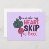 Mijn hart slaat een biet om de grappige Valentijns Briefkaart (Voorkant / Achterkant)