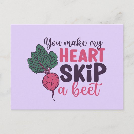 Mijn hart slaat een biet om de grappige Valentijns Briefkaart (Voorkant)