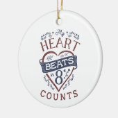 Mijn hart slaat in acht tellen dans keramisch ornament (Links)
