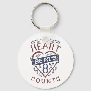 Mijn hart slaat in acht tellen dans sleutelhanger