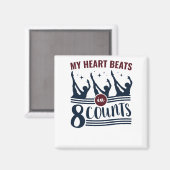 Mijn hart slaat in acht tellen gesynchroniseerd zw magneet (Voorkant / Achterkant)