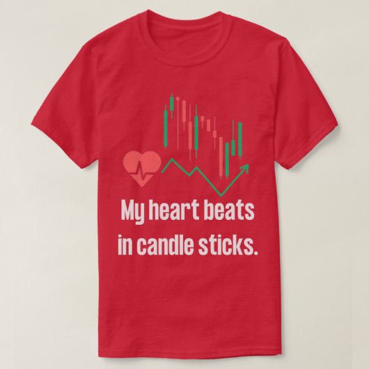 Mijn hart slaat in kandlesticks. t-shirt (Design voorkant)