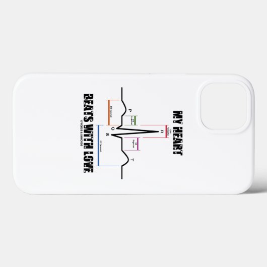 Mijn hart slaat met Love Electrocardiogram ECG Case-Mate iPhone Case (Achterkant (horizontaal))