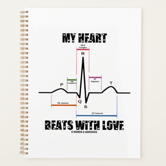 Mijn hart slaat met Love Electrocardiogram ECG Planner (Voorkant)