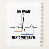 Mijn hart slaat met Love Electrocardiogram ECG Planner (Achterkant)
