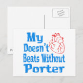 Mijn hart slaat niet zonder Porter. Briefkaart (Voorkant / Achterkant)