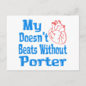Mijn hart slaat niet zonder Porter. Briefkaart (Voorkant)
