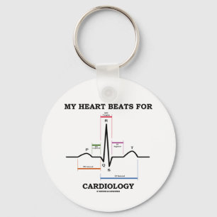 Mijn hart slaat om de cardiologie (Sinus Rhythm) Sleutelhanger