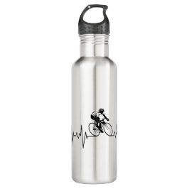 Mijn hart slaat om te fietsen. waterfles