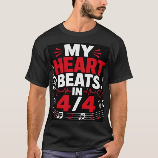 Mijn hart slaat op 4/4 t-shirt (Voorkant)