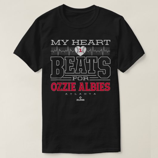 Mijn hart slaat op Ozzie Albies T-shirt (Design voorkant)