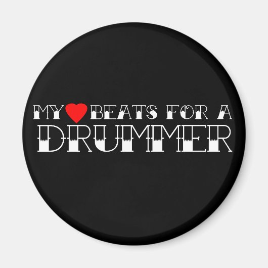Mijn hart slaat voor een drummer magneet (Voorkant)