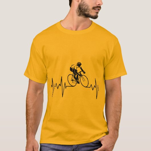 Mijn hart slaat voor het fietsen van T-shirt (Voorkant)