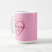 Mijn hart slaat voor je op koffiemok (Voorkant links)