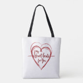 Mijn hart slaat voor je op tote bag (Achterkant)