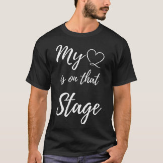 Mijn hart staat op dat toneel dansrecital competit t-shirt