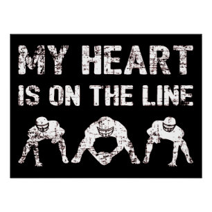 Mijn hart staat op het spel - American Football Li Perfect Poster