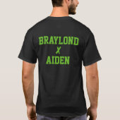Mijn hart staat op het spel Voetbal 2 Speler T-shirt (Achterkant)