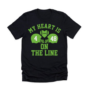 Mijn hart staat op het spel Voetbal 2 Speler T-shirt