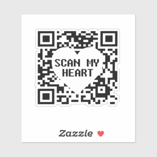 Mijn hart Sticker scannen (Vel)