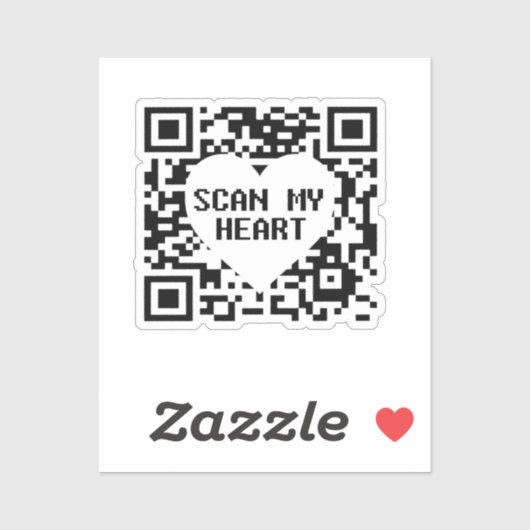 Mijn hart Sticker scannen (Vel)
