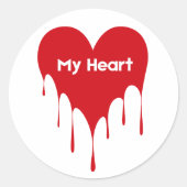 Mijn hart valentijn Sticker design (Voorkant)