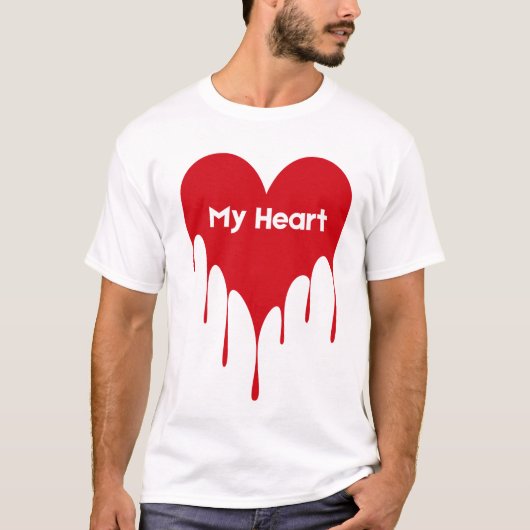 Mijn hart valentijn Tshirt design (Voorkant)